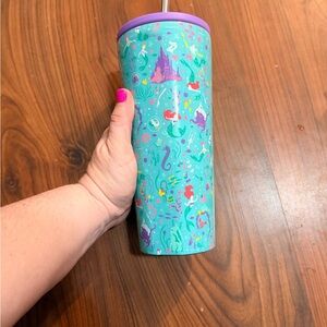 Colorful Mermaid Tumbler with Straw